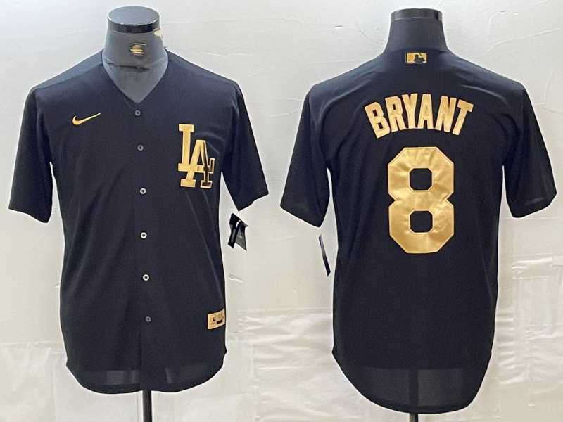Men%27s Los Angeles Dodgers #8 Kobe Bryant Black Gold Cool Base Stitched Jersey->los angeles dodgers->MLB Jersey